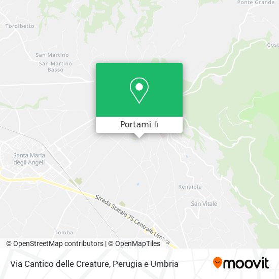 Mappa Via Cantico delle Creature