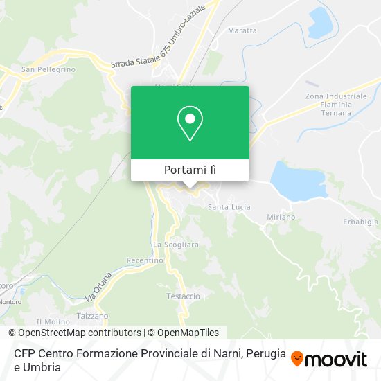 Mappa CFP Centro Formazione Provinciale di Narni