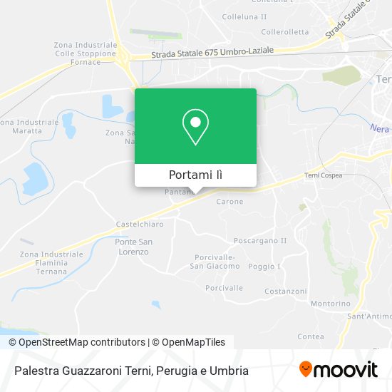 Mappa Palestra Guazzaroni Terni