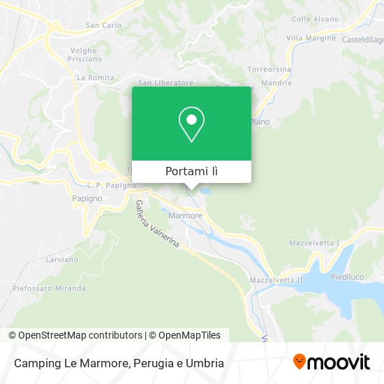 Mappa Camping Le Marmore