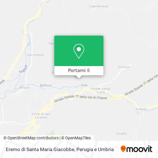 Mappa Eremo di Santa Maria Giacobbe