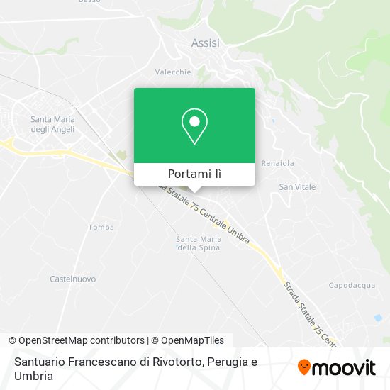 Mappa Santuario Francescano di Rivotorto