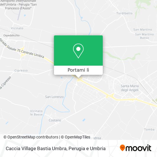 Mappa Caccia Village Bastia Umbra