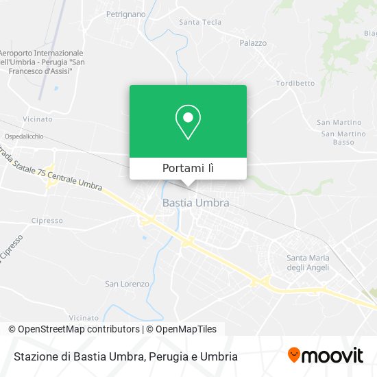 Mappa Stazione di Bastia Umbra