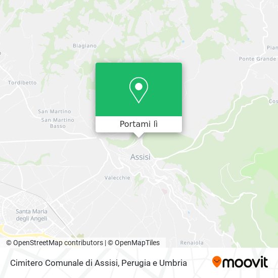 Mappa Cimitero Comunale di Assisi