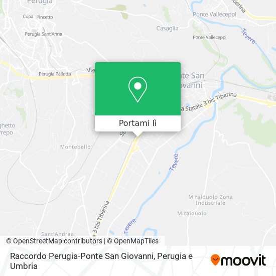 Mappa Raccordo Perugia-Ponte San Giovanni