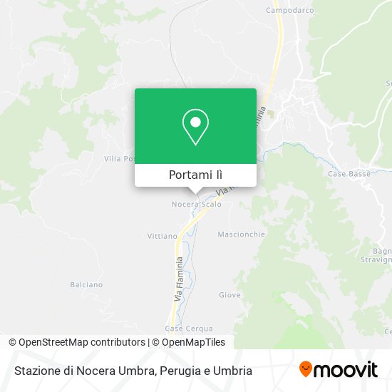 Mappa Stazione di Nocera Umbra