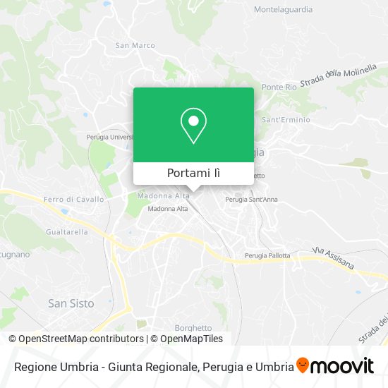 Mappa Regione Umbria - Giunta Regionale