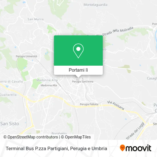 Mappa Terminal Bus P.zza Partigiani