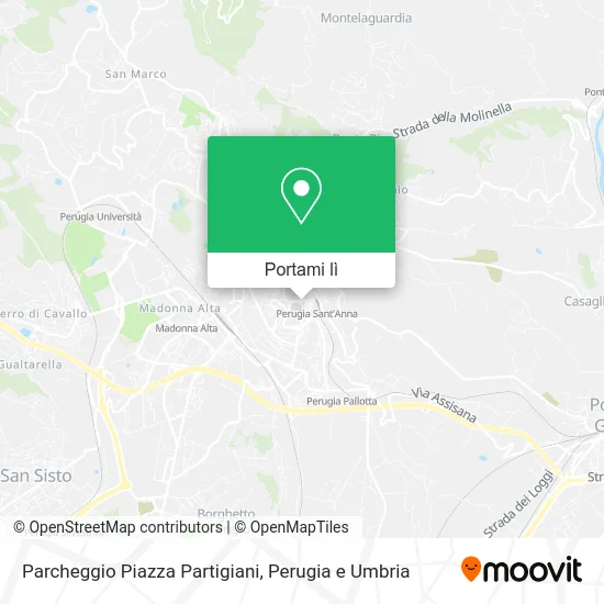 Mappa Parcheggio Piazza Partigiani