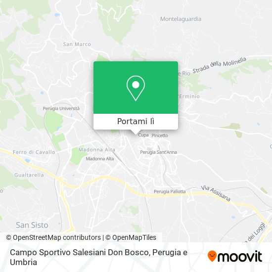 Mappa Campo Sportivo Salesiani Don Bosco