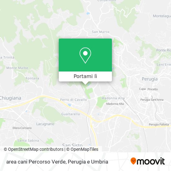 Mappa area cani Percorso Verde