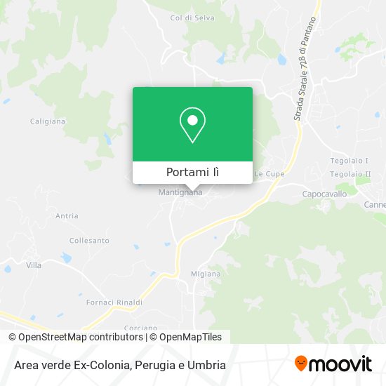 Mappa Area verde Ex-Colonia