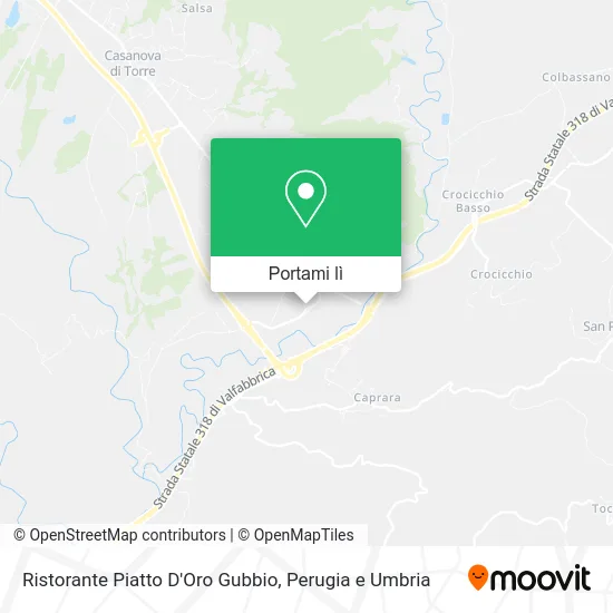 Mappa Ristorante Piatto D'Oro Gubbio