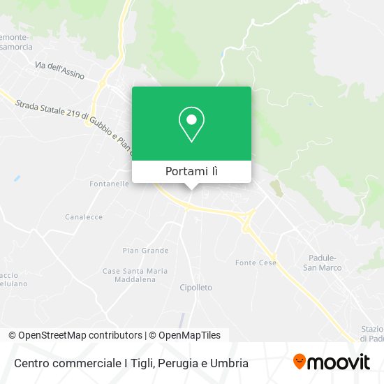 Mappa Centro commerciale I Tigli