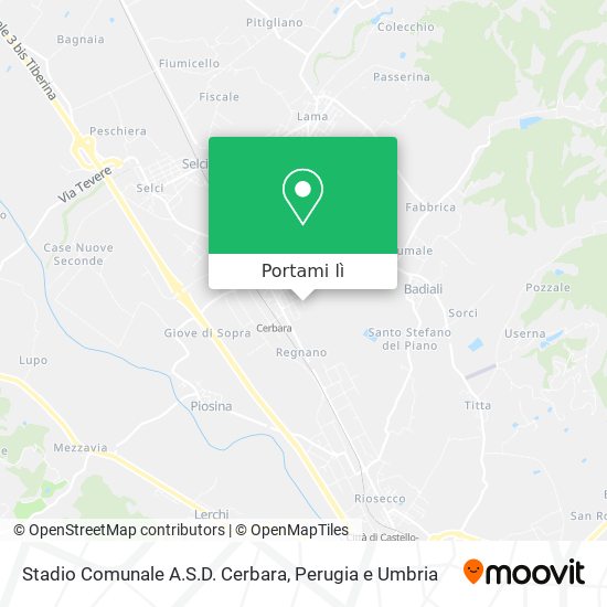 Mappa Stadio Comunale A.S.D. Cerbara