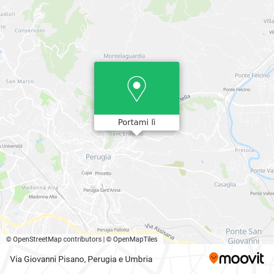 Mappa Via Giovanni Pisano