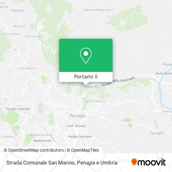 Mappa Strada Comunale San Marino