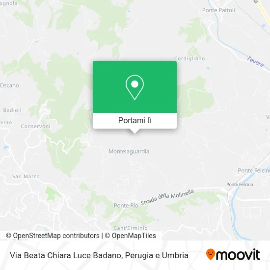 Mappa Via Beata Chiara Luce Badano