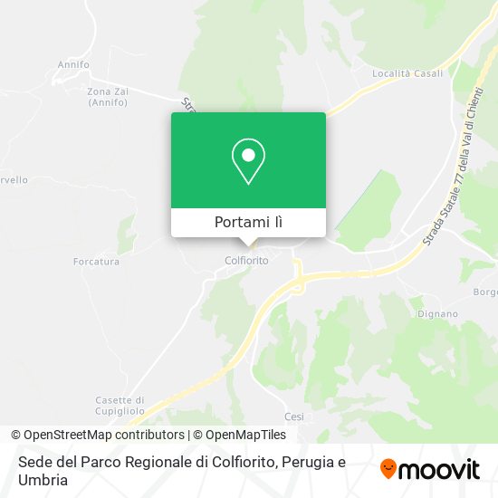 Mappa Sede del Parco Regionale di Colfiorito