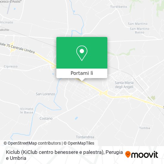 Mappa Kiclub (KiClub centro benessere e palestra)