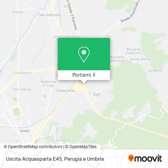 Mappa Uscita Acquasparta E45
