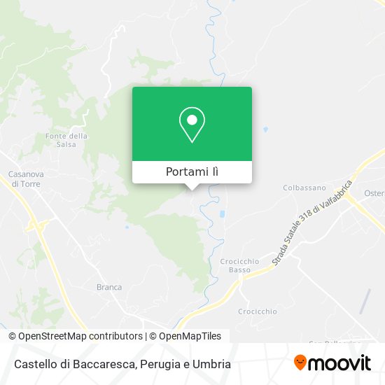 Mappa Castello di Baccaresca