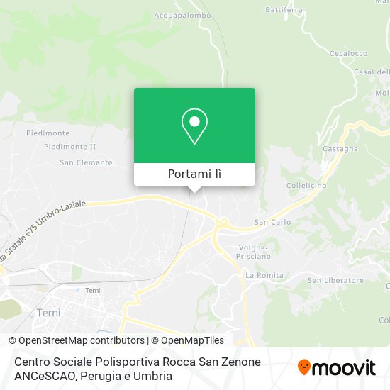 Mappa Centro Sociale Polisportiva Rocca San Zenone ANCeSCAO