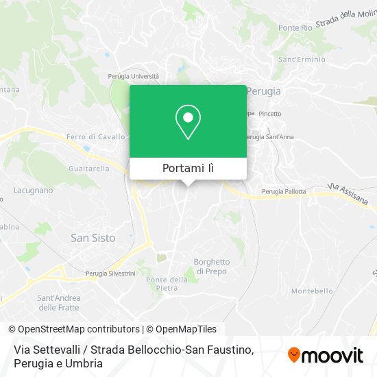 Mappa Via Settevalli / Strada Bellocchio-San Faustino