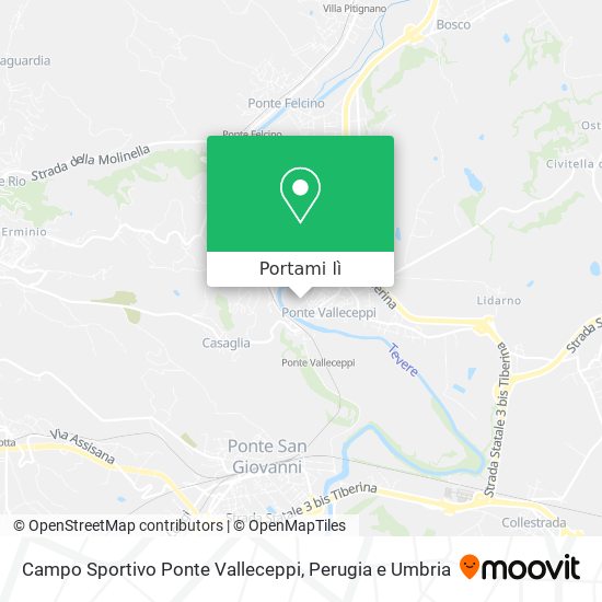 Mappa Campo Sportivo Ponte Valleceppi