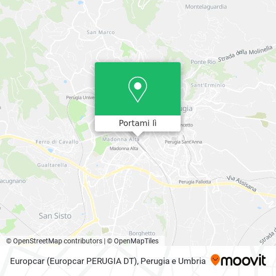 Mappa Europcar (Europcar PERUGIA DT)