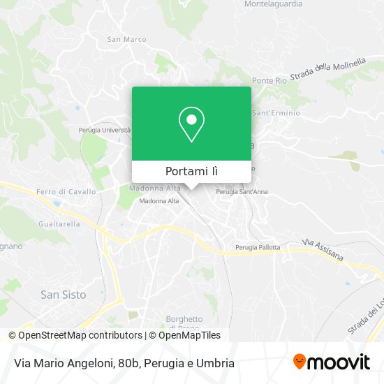 Mappa Via Mario Angeloni, 80b
