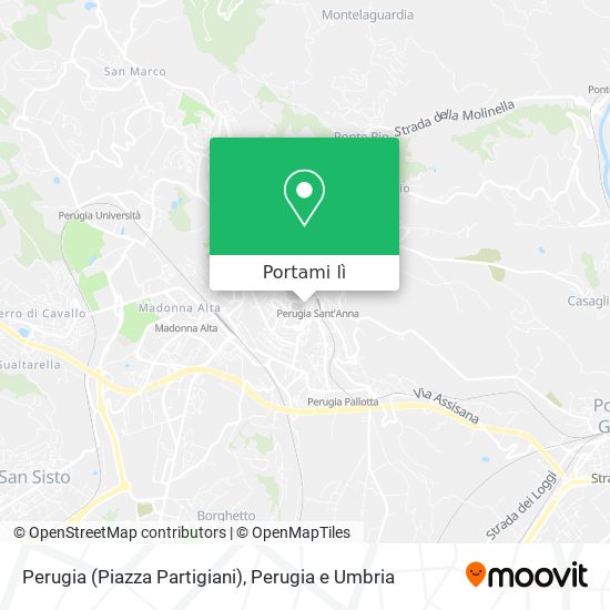 Mappa Perugia (Piazza Partigiani)