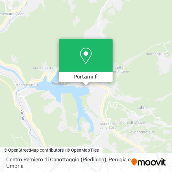 Mappa Centro Remiero di Canottaggio (Piediluco)