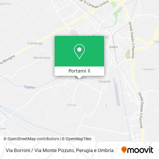 Mappa Via Borroni / Via Monte Pizzuto