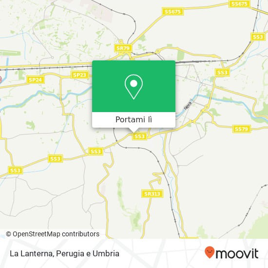 Mappa La Lanterna, Via Alfonsine 05100 Terni