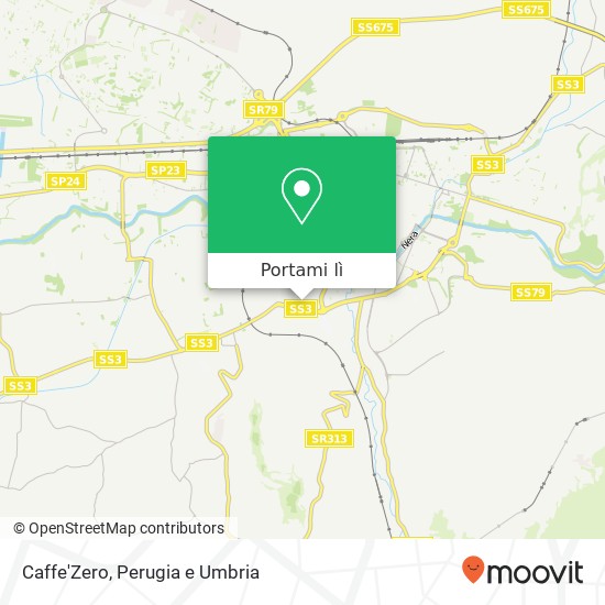 Mappa Caffe'Zero, Via Montefiorino, 12 05100 Terni