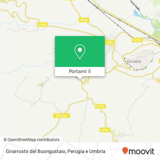 Mappa Girarrosto del Buongustaio, Località Tamburino 05018 Orvieto