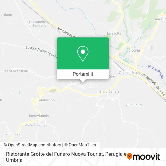 Mappa Ristorante Grotte del Funaro Nuova Tourist