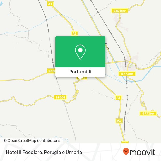 Mappa Hotel il Focolare, Via Ospedaletto 05015 Fabro