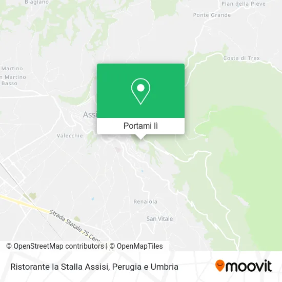 Mappa Ristorante la Stalla Assisi