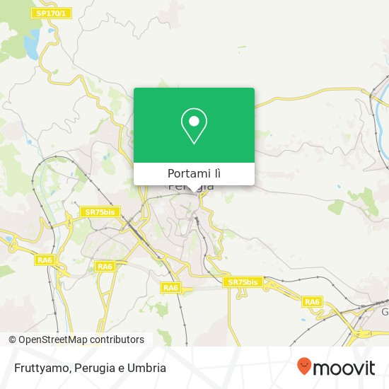 Mappa Fruttyamo, Via Guglielmo Oberdan, 2 06121 Perugia
