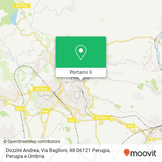 Mappa Dozzini Andrea, Via Baglioni, 48 06121 Perugia