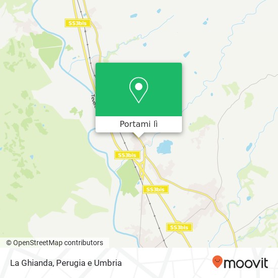 Mappa La Ghianda, Strada Tiberina Nord 06134 Perugia