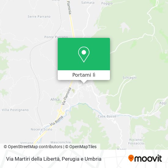 Mappa Via Martiri della Libertà
