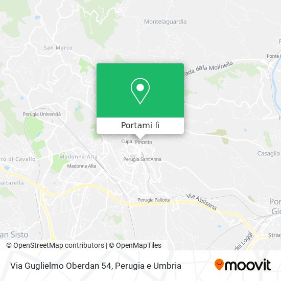 Mappa Via Guglielmo Oberdan 54