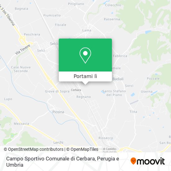 Mappa Campo Sportivo Comunale di Cerbara