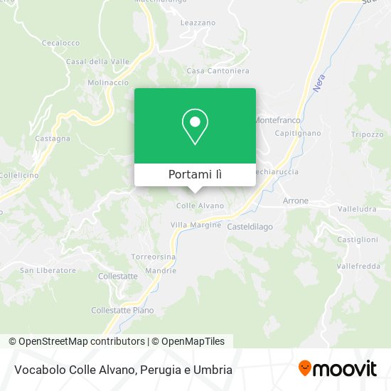 Mappa Vocabolo Colle Alvano