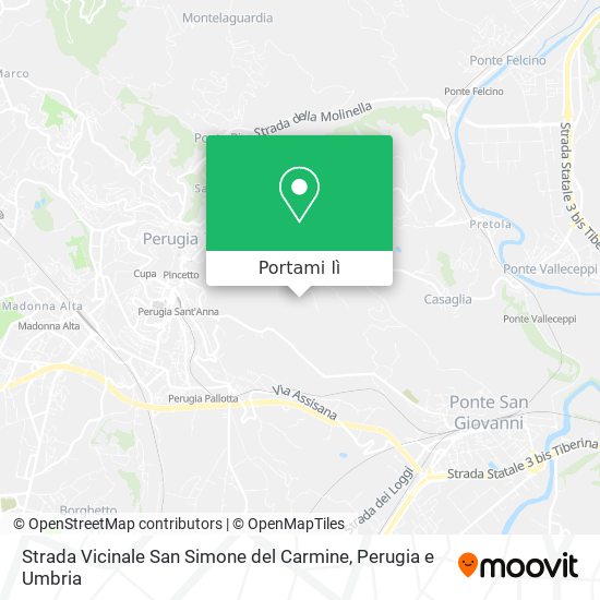 Mappa Strada Vicinale San Simone del Carmine