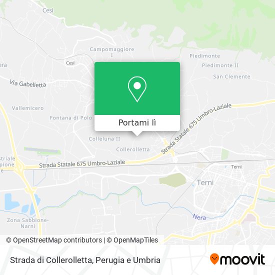 Mappa Strada di Collerolletta